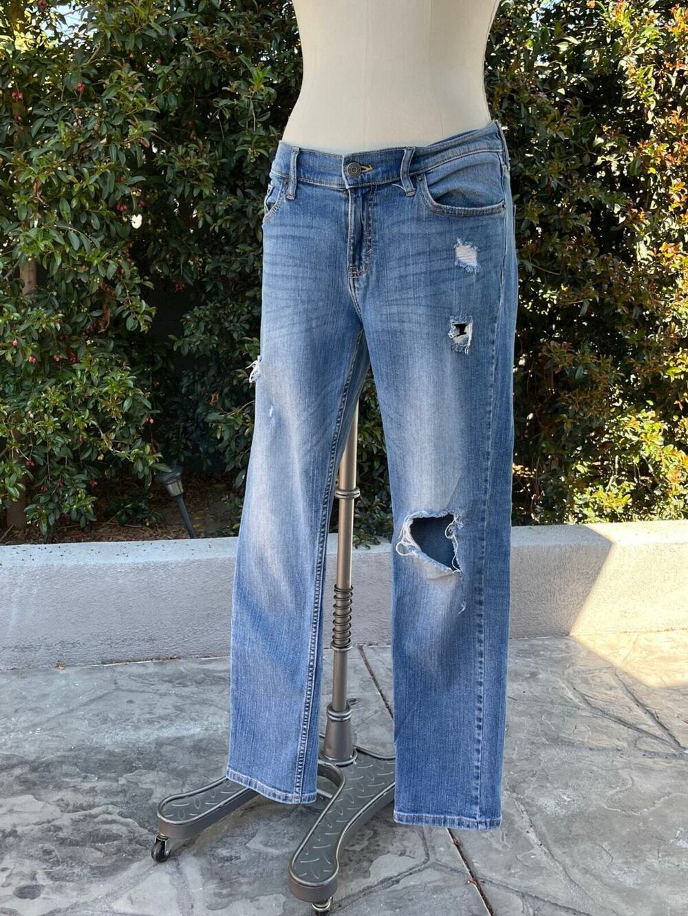 Banana Republic Blue Denim Desroyed Girlfriend Jeans Women’s 28/6